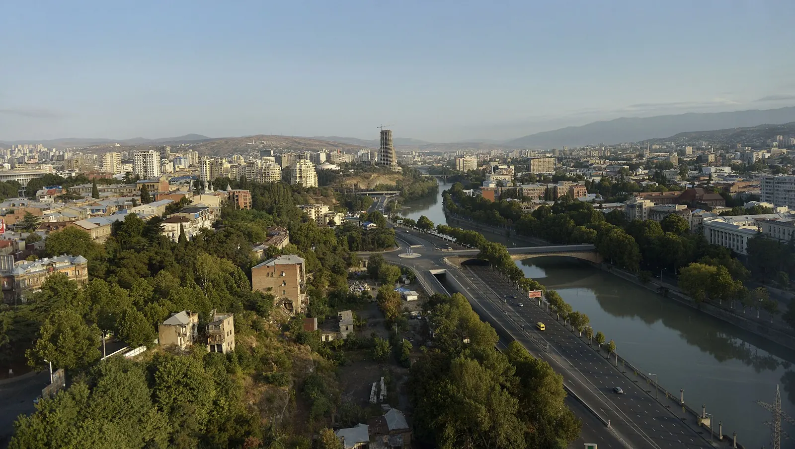 Tbilisi and the Kura River from the old town