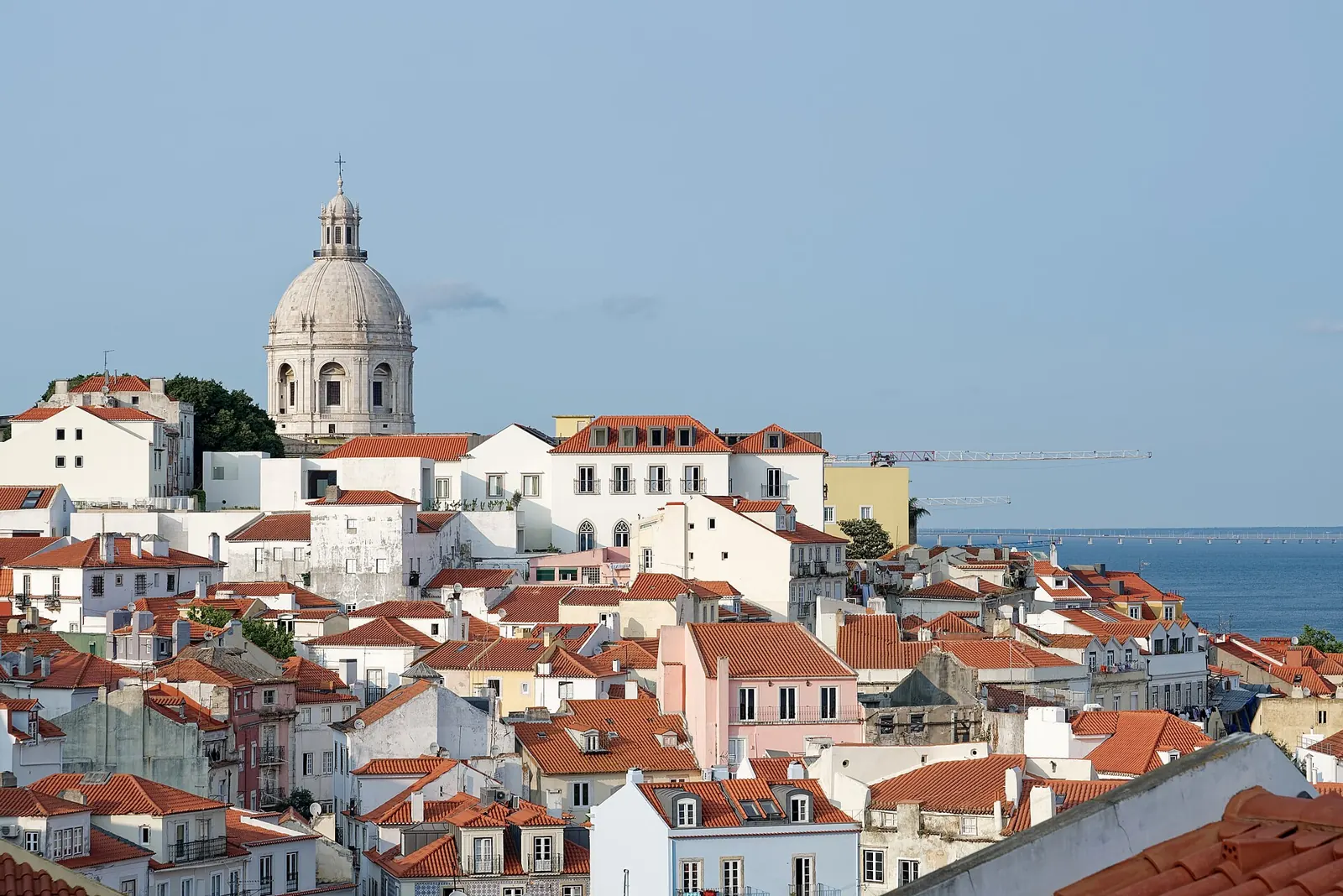 Alfama and the Tagus from Miradouro de Santa Luzia, Lisbon